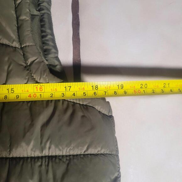 Jack by BB Dakota Faux Fur Lined Women's Hooded Puffer Vest Olive Green - Size S - Picture 6 of 9